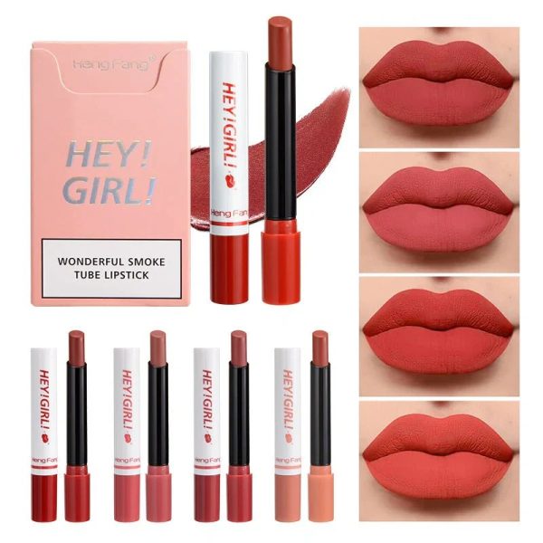 4-in-1 Trending Lipstick Set – Cigarette-shaped Matte Lipsticks, Long-lasting, Easy To Apply & Non-sticky
