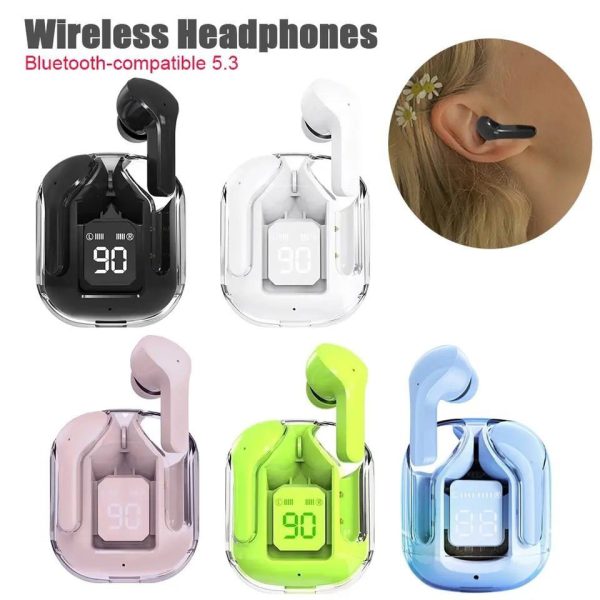 Air31 Wireless Crystal Transparent Bluetooth/airpods/earbuds
