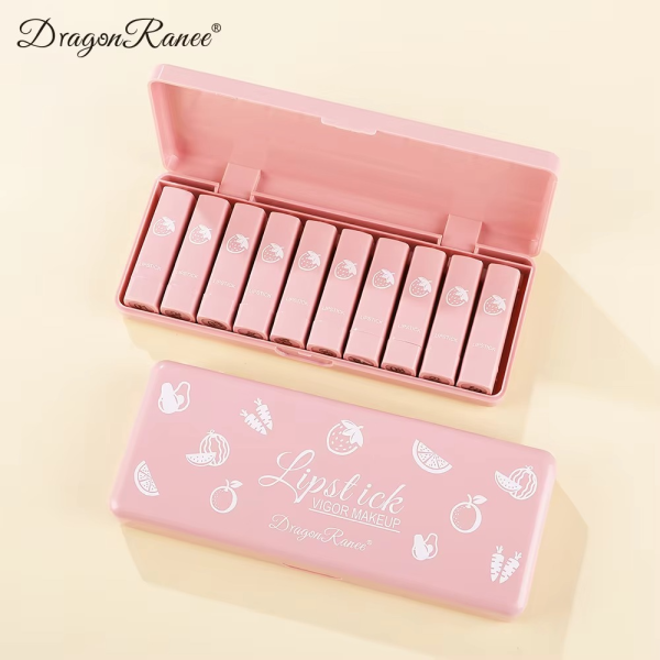10pcs Dragon Ranee Lipsticks Set Waterproof & Long-lasting