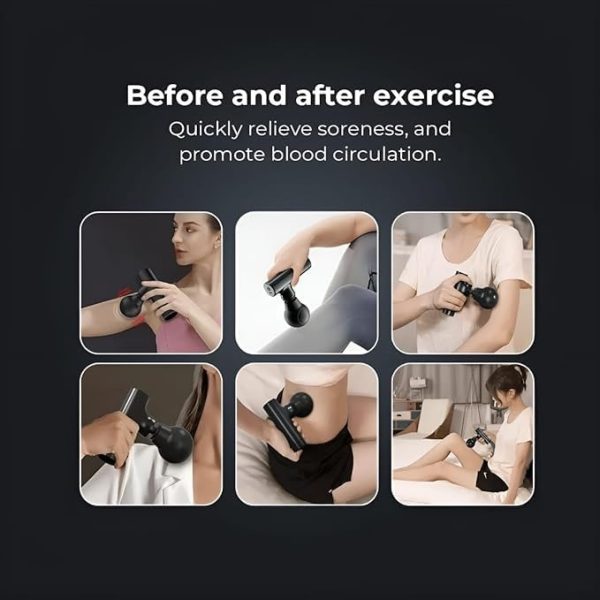 Blueide Mini Rechargeable Fascial Gun Deep Muscle Massager | Mini Massage Machine (random Color)