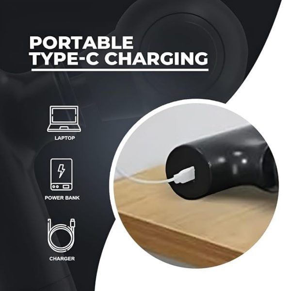 Blueide Mini Rechargeable Fascial Gun Deep Muscle Massager | Mini Massage Machine (random Color)