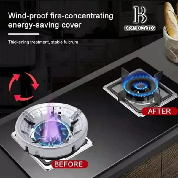 Briout Gas Saver Burner Stand,windproof Energy Saving(silver Color)