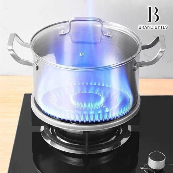 Briout Gas Saver Burner Stand,windproof Energy Saving(silver Color)