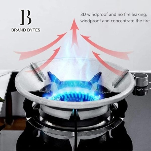 Briout Gas Saver Burner Stand,windproof Energy Saving(silver Color)