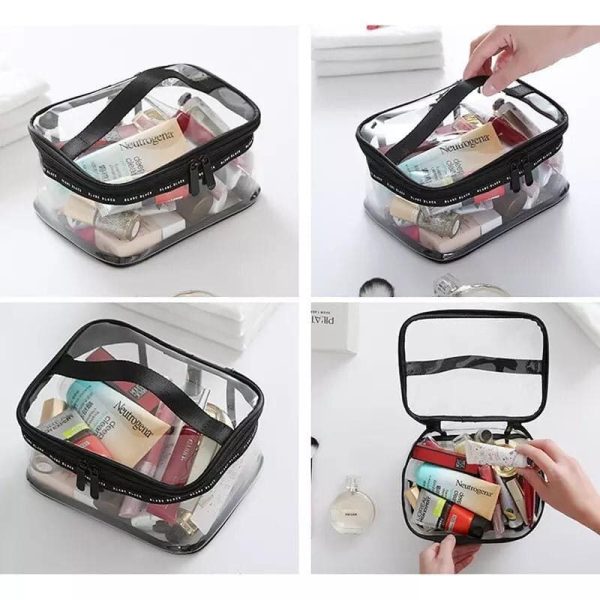 Clear Travel Makeup Bag – Waterproof, Portable, And Stylish Organizer For Cosmetics