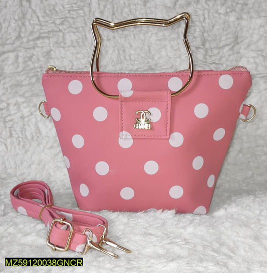 Women's plain leather shoulder bag