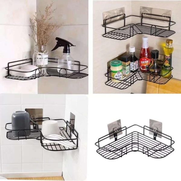 Metal Corner Rack For Bathroom & Kitchen | Bathroom Metal Shelf Organizer