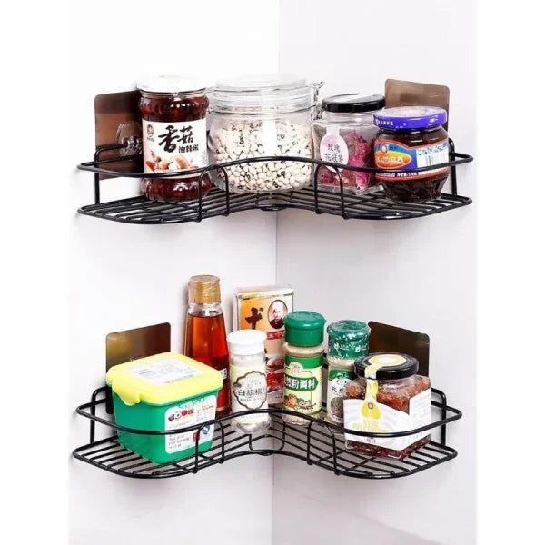 Metal Corner Rack For Bathroom & Kitchen | Bathroom Metal Shelf Organizer