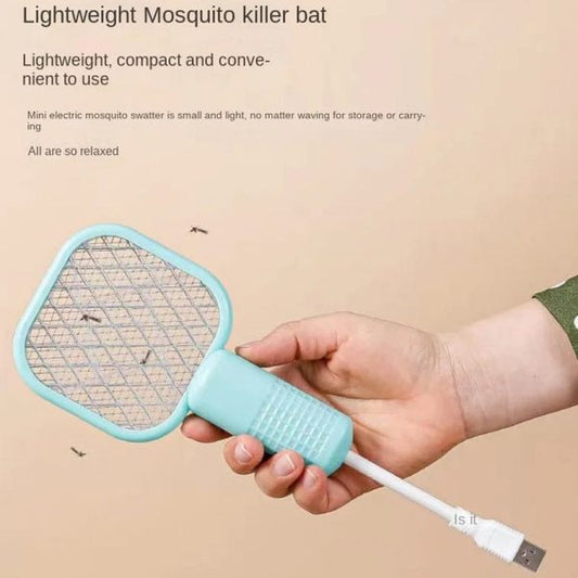 Mini Usb Electric Mosquito Racket, Rechargeable Mosquito Swatter Uv Light Sharp Sparking