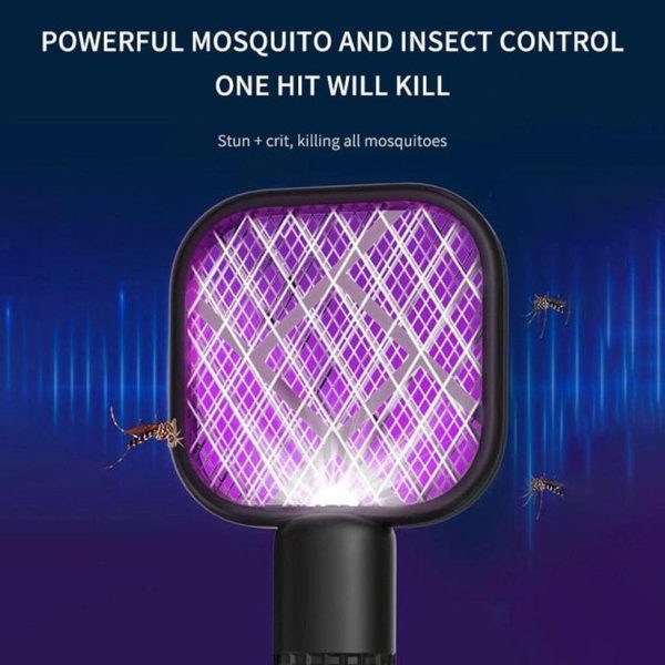Mini Usb Electric Mosquito Racket, Rechargeable Mosquito Swatter Uv Light Sharp Sparking