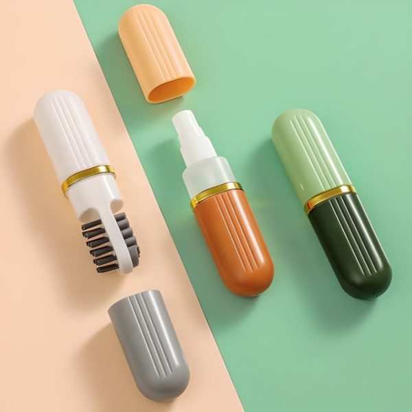 Multifunction Travel Portable Liquid Spray, 2-sided Rubber Polish Eraser With Soft Bristle Brush