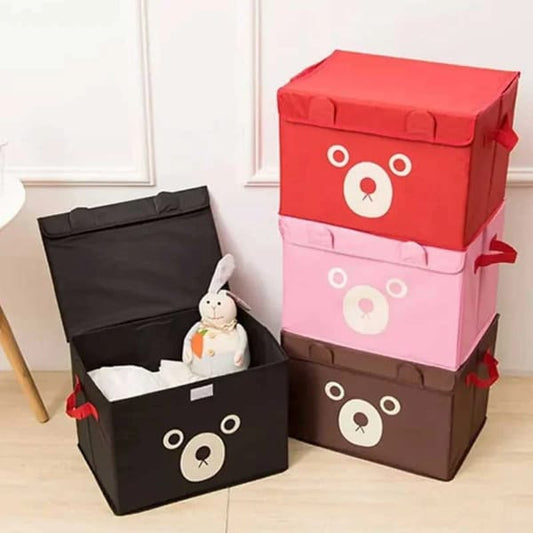 Cartoon Storage Box – Multipurpose Foldable Cube Storage Bin For Kids (random Color)