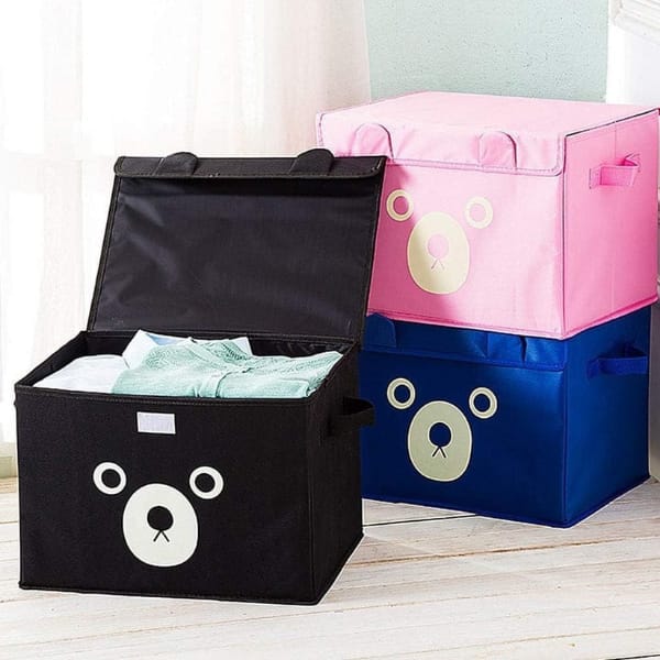 Cartoon Storage Box – Multipurpose Foldable Cube Storage Bin For Kids (random Color)