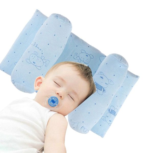 Adjustable Newborn Baby Head Shaping Pillow – Breathable, Portable, Flat Head Prevention (Random Color & Design)