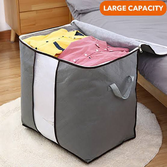 Storage Blanket Bag Organizer Folding Bag Organizer, Cloth Storage Boxes For Wardrobe 01 Pcs – Random Color